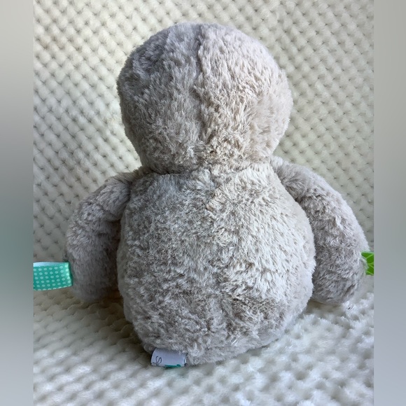 Mary Meyer Taggies Grey Sloth Stuffed Animal Plush Learning Toy - Picture 3 of 12